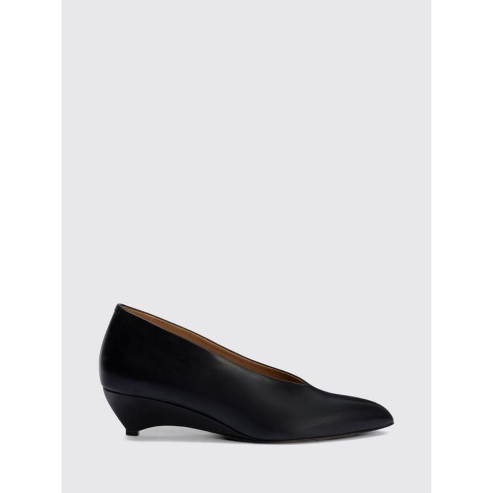 Jil Sander Women Arc Calf Leather Pumps Jil Sander With Low Sculptural Heel